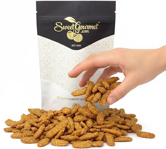 SweetGourmet Oat Bran Sesame Sticks, Healthy Snack, Salted, No Preservatives, No Artificial Flavors, 1 Pound Zip-Lock Stand-Up Pouch