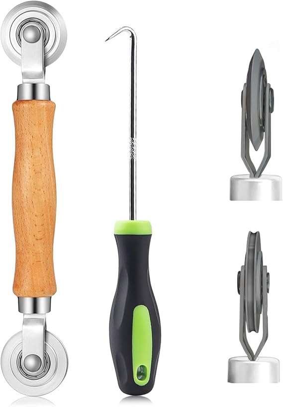 King&Charles Screen Roller Tool 2in1-Bearing Roller+Hook to Replace Mesh