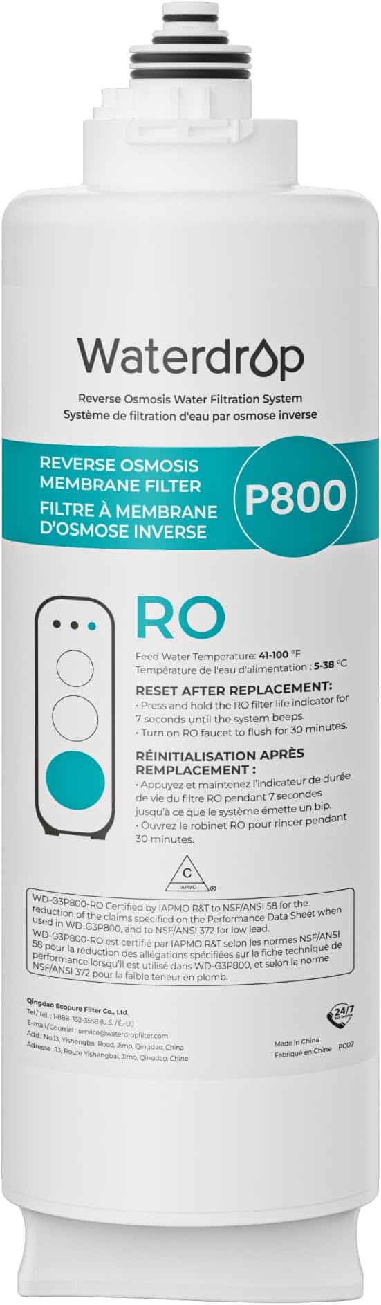 Waterdrop G3P800-RO Filter, Replacement for Waterdrop G3P800 RO System