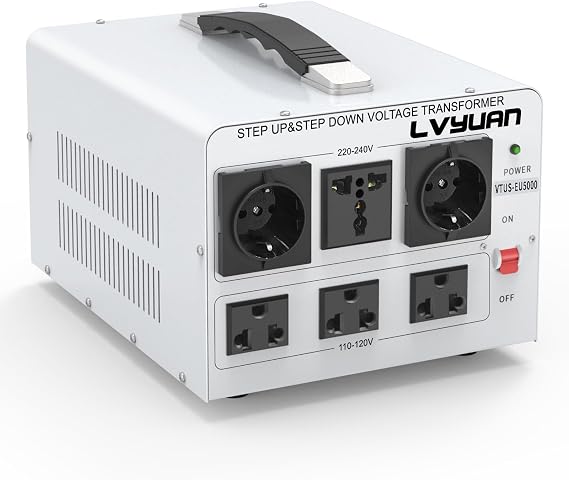 LVYUAN 5000W Step Up & Down Voltage Transformer 110/120V to 220/240V