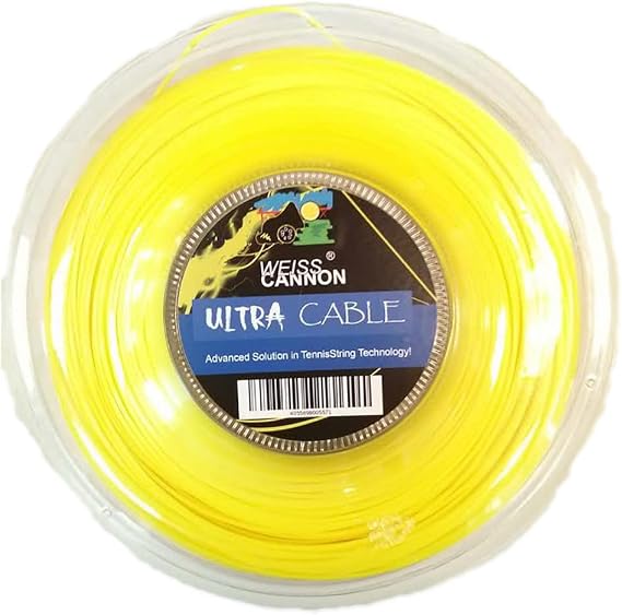 Unisex - Adult Ultra Cable String Roll 200m Yellow Tennis String, Yellow