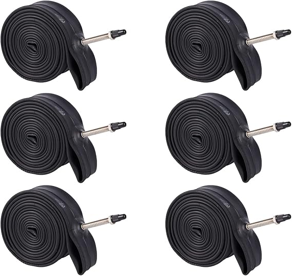 BWSHLF Bicycle Inner Tube 700x18-25/25-32/35-45, Road Bike Replacement Inner Tubes with 48mm & 60mm Presta Valve - 6 Pack