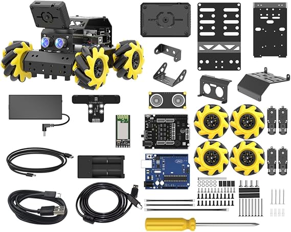 LewanSoul Robotic Kit for Arduino Robot Car AI Camera Vision Recognition Target Tracking Obstacle Avoidance, Programmable STEM Robot Gift for Ages 14 16+, Camera Robot Kit, miniAuto Standard Kit