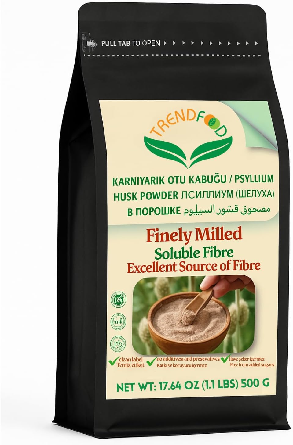 %100 Doğal Psyllium Husk Tozu – 500 g (Karnıyarık Otu kabuğu Tozu)