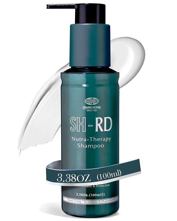 SH-RD Nutra-Therapy Shampoo for Dry Damaged Hair | Protein Shampoo Reduces Split Ends | Moisturizes Frizzy Hair | Suitable for Color-Treated, Bleached Hair - 3.38oz/100ml