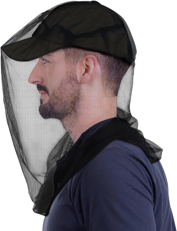 South to East Mosquito Head Net for Insects 2 Pack, Fly & Bug Protection | Outdoor Essential Gear for Camping, Hiking, Fishing, Gardening, Fit All Men & Women Hats