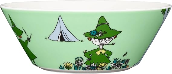 Arabia Moomin Bowl 5.9in Snufkin Green