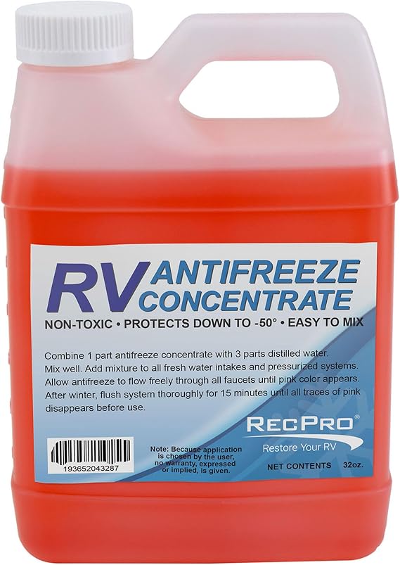 RecPro RV Antifreeze Concentrate | -50F | 32 oz | 1 Pack