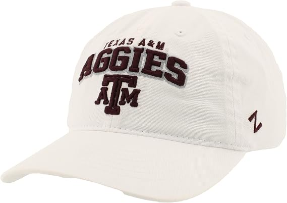 ZHATS NCAA Unisex-Adult NCAA Officially Licensed Hat Scholarship Classic White
