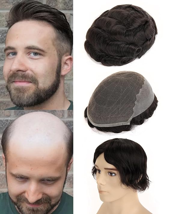 BEEOS 130% Density SKINLIKE REAL HD Lace Front Toupee Hair for Men #2