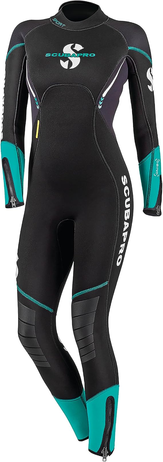 SCUBAPRO Women's Sport Steamer Wetsuit with 5mm Thickness, XS, Black/Caribbean