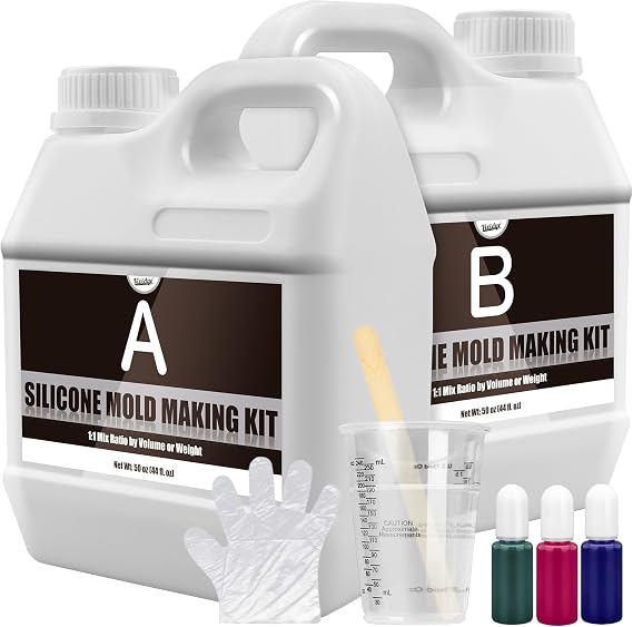 Silicone Mould Making Kit, 2.6L Liquid Silicone Rubber 15A for Casting