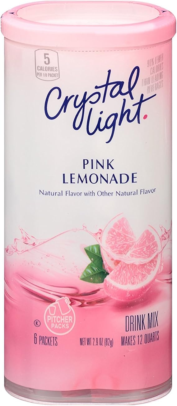 Crystal Light Natural Pink Lemonade Drink Mix- 6 PK