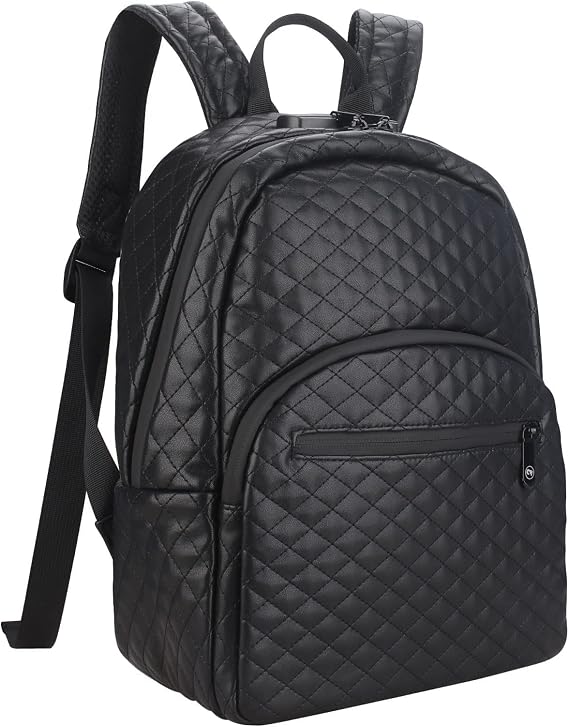 FIREDOG Smell Proof Backpacks with Lock, Smell Proof Bookbag Bag for Men Women Travel (Black)