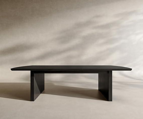 SOLIS Magnus Premium Solid Oak Conference Table - Minimalist Modern Design, Executive Boardroom Furniture, Durable Handcrafted Workspace Solution 82-100 x 44 x 30 (Black Oak Finish)