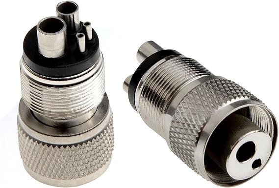 Dental High Speed Handpiece Tubing Hose Adapter Changer Conversion 4 Hole/2 Hole (4 Holes to 2 Holes)