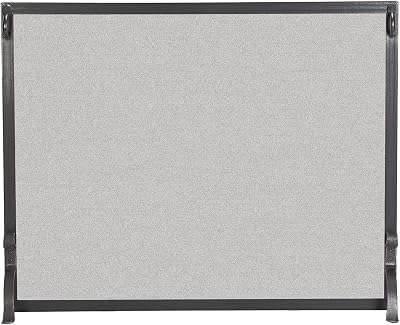 Pilgrim Home and Hearth 18287 Forged Iron Single Panel Fireplace Screen 44W x 33H, 25 lbs