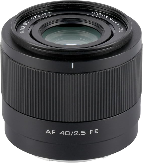 VILTROX 40mm F2.5 FE Mount Lens, AF 40mm f2.5 E Full Frame Auto Focus Lens | Compatible with Sony E-Mount Mirrorless Cameras Alpha a7 a7II a7III a7R a7RII a7RIII a7RIV a7S a7SII a9 a7C