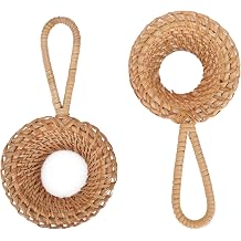 2pcs Rattan Tea Infuser Strainers Set Chinese Loose Leaf Tea Filters for Home Ceremony Sturdy Autumn Vine Woven Colanders for Gongfu Accessories