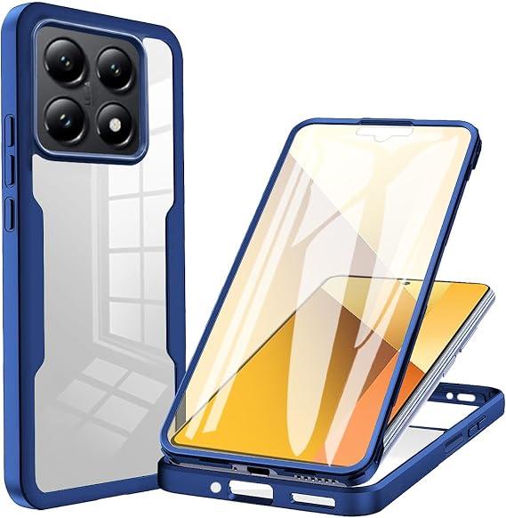 for Xiaomi 14T Pro Case with Screen Protector.Full Blue