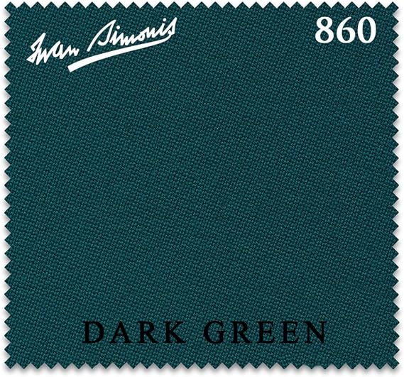 Iwan Simonis 860 Pool Billiard Table Cloth - Authorized Dealer (Dark Green, 8 ft)