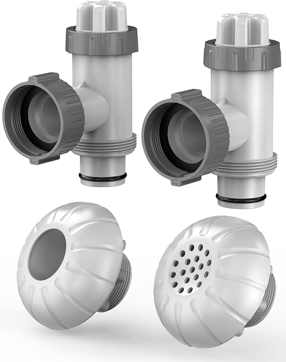 POOLHACKER Above Ground Pool Parts Kit, Plunger Valve, Nozzle & Strainer