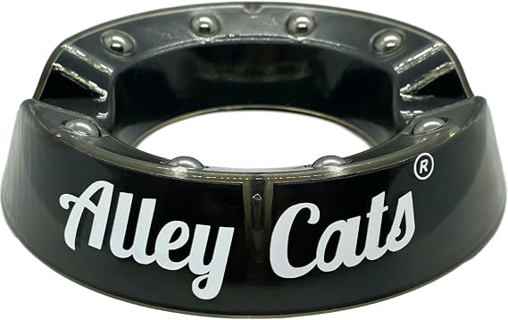 Alley Cats Bowling Ball Cup Stand | Ball Bearing Holder | Bowling Accessories Cleaner | Spinning Compatible with Brunswick Storm Hammer etc | Ring Cleaning Display Rack | Bowling Ball Spinner Stand
