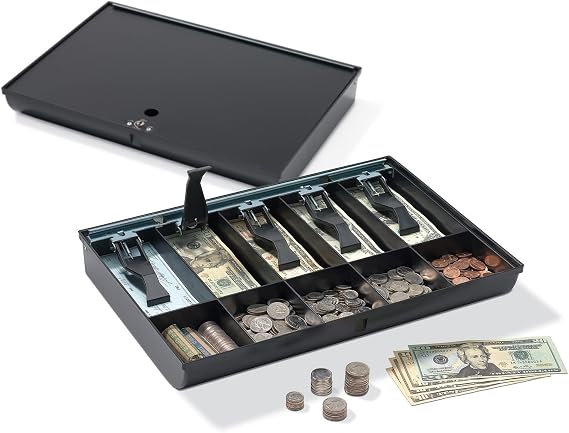 Replacement Cash Tray, 2 1/4"H x 15 7/8"W x 11 1/4"D, Black