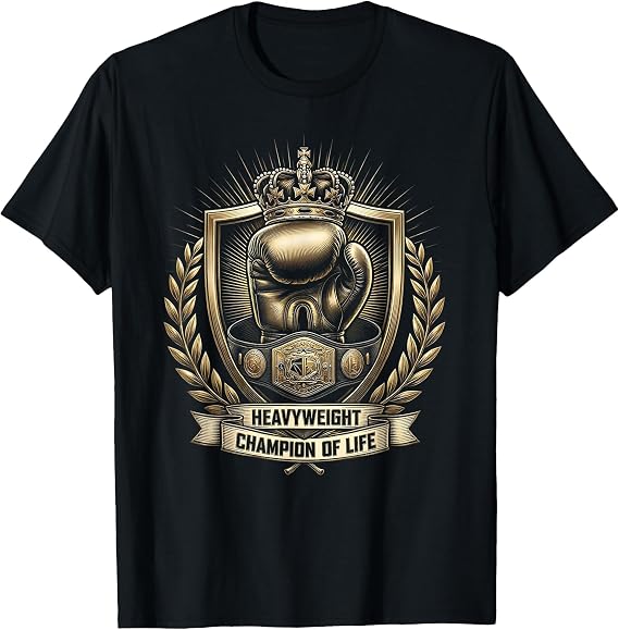 Heavyweight Champion Of Life Oversized Bold Design T-Shirt