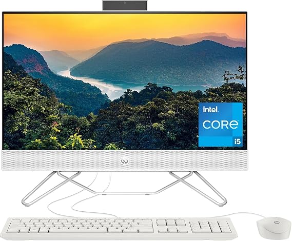 HP 2024 All-in-One Desktop | 24-CB100 | 23.8" 1920x1080 IPS | Intel Core i5-1235U 10-Core | 16GB DDR4 | 1TB SSD | Windows 11 Pro | Wi-Fi 6 - BT 5.3-720p HD Camera - Starry White