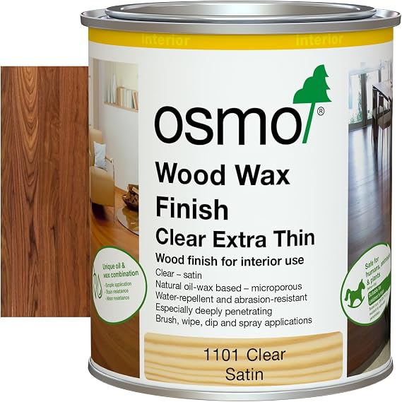 Osmo Wood Wax Finish Extra Thin - 1101 Clear - .75 Liter