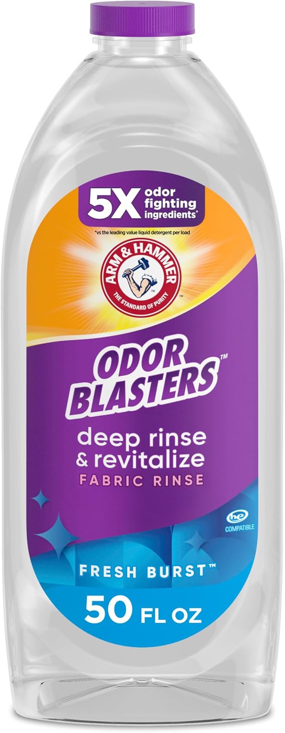 ARM & HAMMER Odor Blasters Fabric Rinse, Fresh Burst Scent, 50 Fl Oz