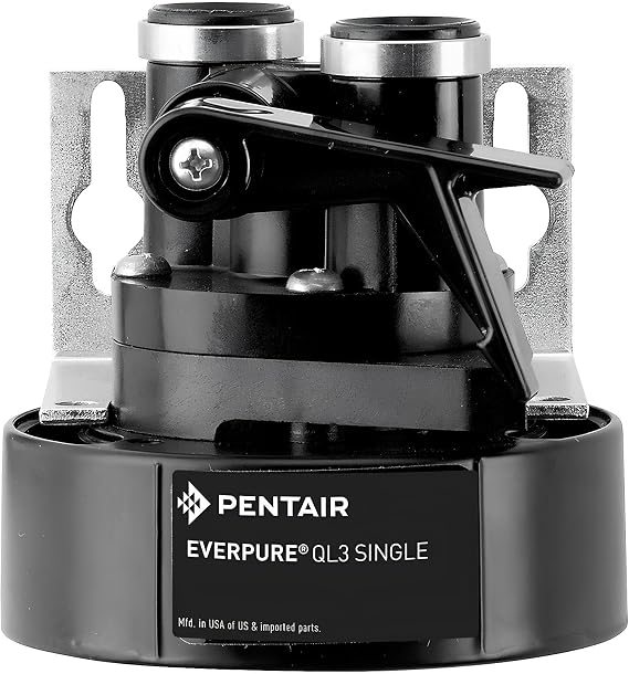 Everpure EV9259-14 QL3 Single Filter Head with Bracket, Shut-off valve, and 3/8 inch NPT threads