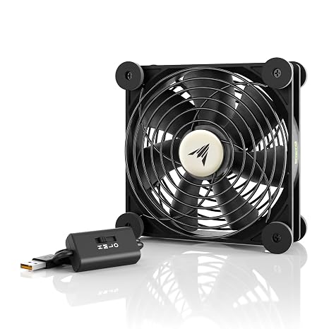 AC Infinity MULTIFAN S3, Quiet 120mm USB Fan. | UL-Certified, for Receiver, DVR, PlayStation, Xbox, Computer Cabinet Cooling