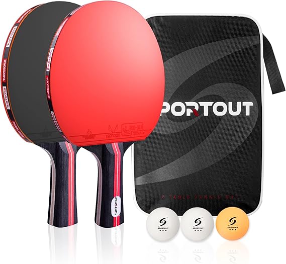 Table Tennis Bat Portable Table Tennis Set Ping Pong Bat for Outdoor Indoor Table Tennis Table with 3 Star Ping Pong Balls