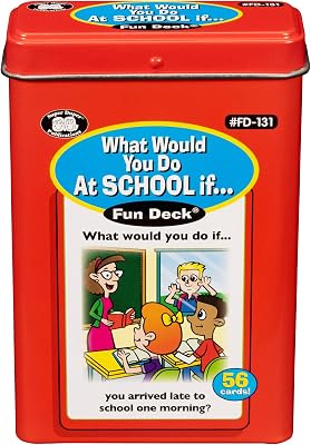 Super Duper Publications | What Would You Do at School If... Fun Deck | Social Skills Flash Cards | Educational Learning Materials for Children