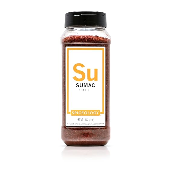 Spiceology Ground Sumac Powder Bright, Tangy Citrus Spice for Mediterranean & Middle Eastern Cooking Use on Meats, Salads, Hummus & More 18 oz