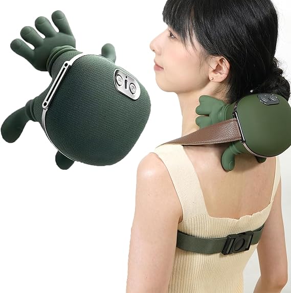 Siasoo Neck Massager with Heat Portable Shiatsu Neck and Shoulder 4D Kneading Back Massage with Fingers