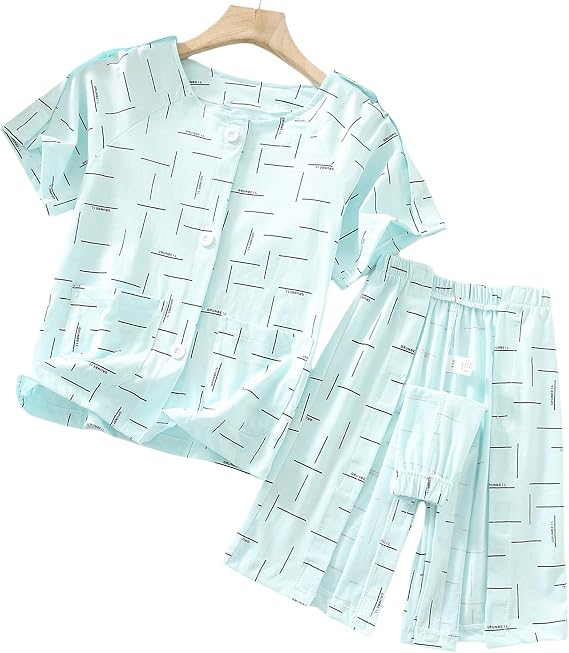 Boys and Girls Postoperative Clothing Easy to Put on and Take Off with Magic Stickers Adaptive Clothing for Fracture,Disability,Bedridden