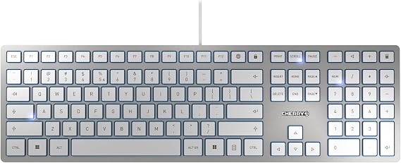 Cherry KC 6000 Slim Keyboard - USB Interface - English (US) - SX Keyswitch (White)