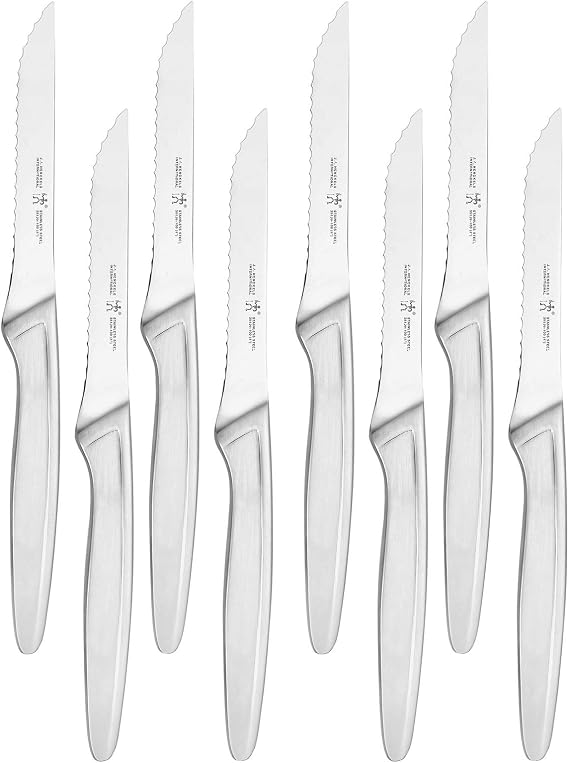 HENCKELS Steak Knives Set of 8, Razor-Sharp German Engineered, Silver