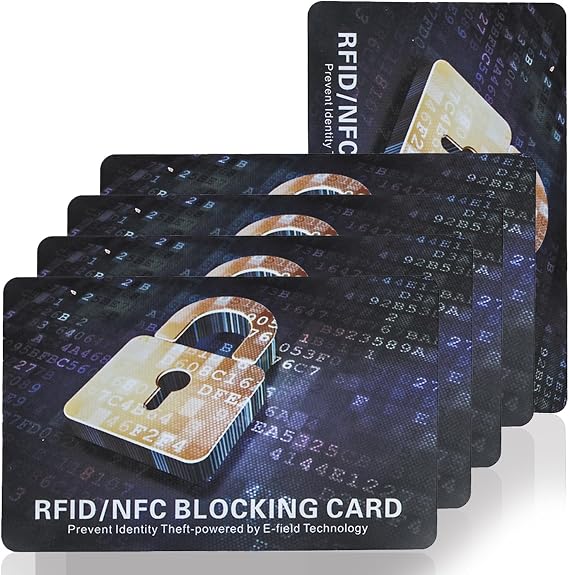 RFID Blocking Card, Contactless Bank Debit Card Protector, 10 Pack