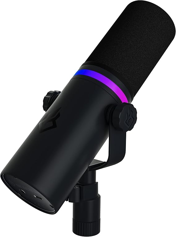 BEACN Dynamic USB Microphone for PC - Professional Podcast & Desk Mic | Studio-Quality USB-C Mic for YouTube, Twitch, Gaming, Streaming & Recording. RGB Lighting, DSP control, Headphone Monitor.