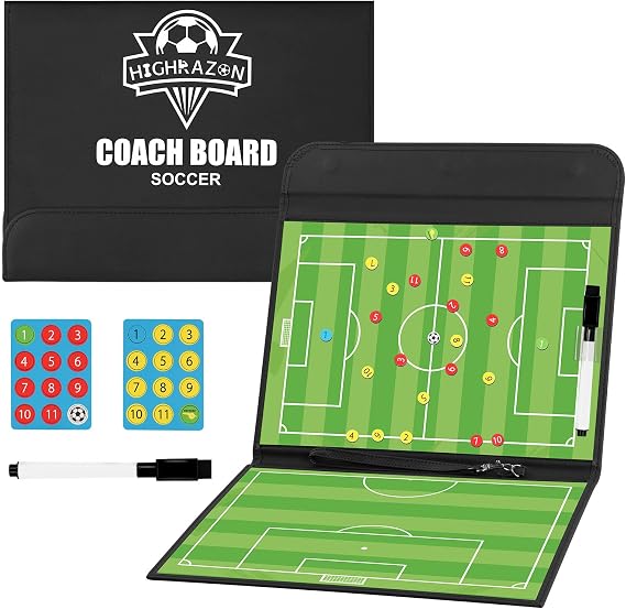 Soccer Coaching Board, Magnetic Soccer Clipboard for Coaches, Foldable Board with Dry Erase Marker