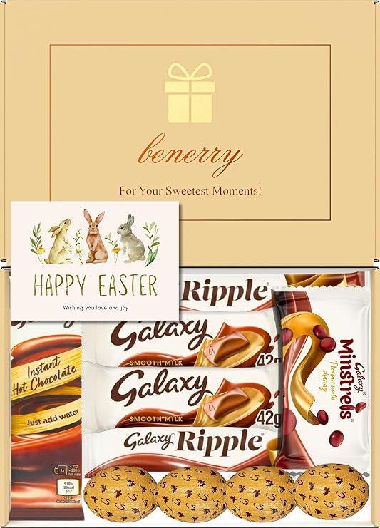 Benerry Chocolate Gift Box Hamper - 10 Treats Easter Gift - Smooth Sweet Box of Chocolates