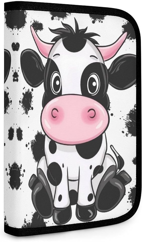 Cute Cow Pattern Folding Storage Bag Tools Storage Carrying Case Makeup Travel Case Portable Makeup Bag Organizer