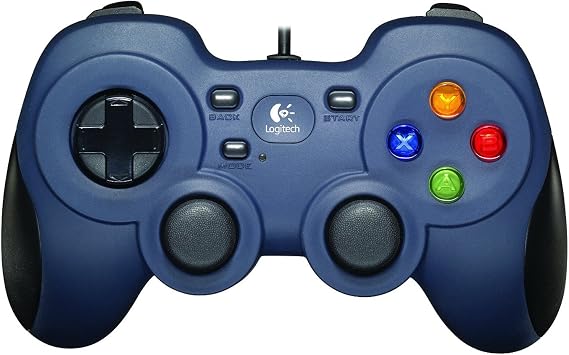 Logitech F310 kablolu oyun pedi, konsollu düzenli, 4 tuşlu D pedi, XInput/DirectInput, konforlu kavrama yüzeyleri, 1,8 m kablo, PC - Mavi/Gri