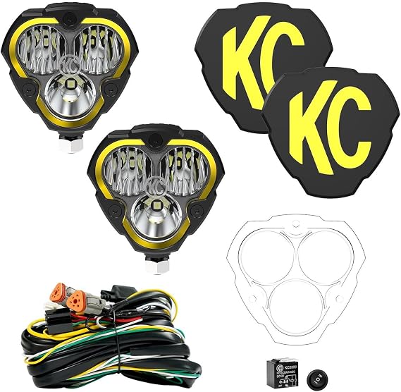 KC Hilites Flex ERA 3-2-Light Master LED Light Pod Kit, Black
