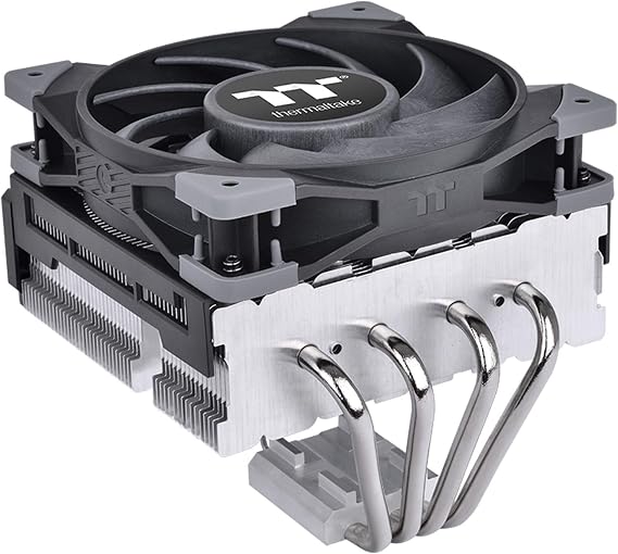Thermaltake TOUGHAIR 110 140W TDP Top Flow CPU Cooler, Intel/AMD Universal Socket (LGA 1700/1200), 120mm 2000RPM High Static Pressure PWM Fan with High Performance Copper Heat Pipes CL-P073-AL12BL-A