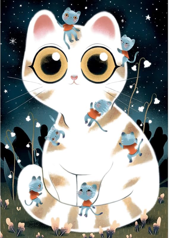 DJECO Cuddily Cat Metallic Whizzy Jigsaw Puzzle